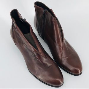 Everybody By Bz Moda Brown Leather Ankle Boots